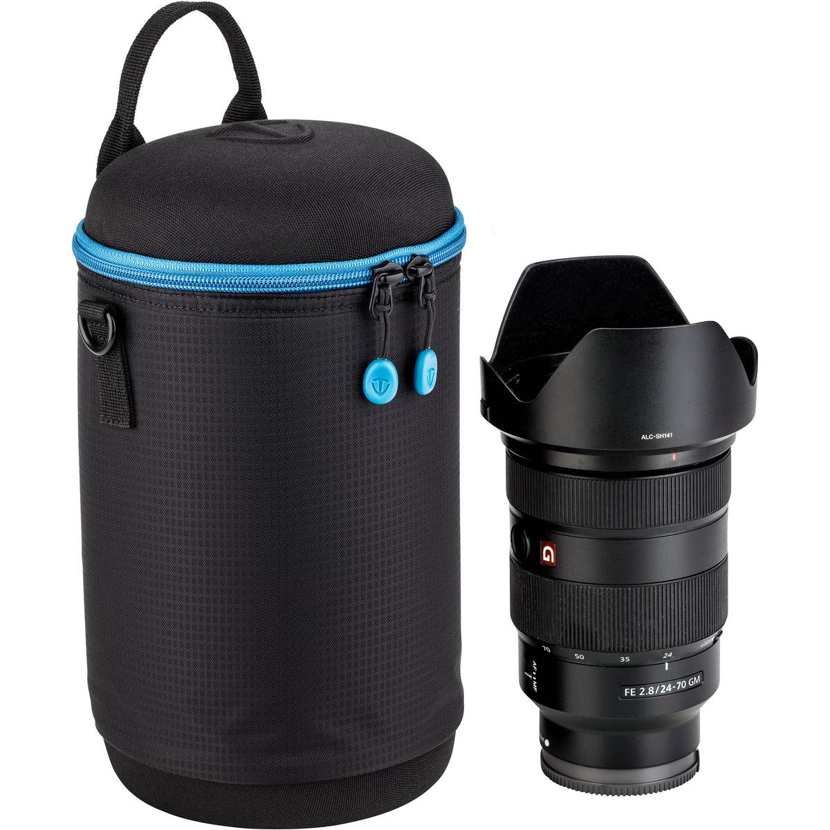 Funda para Lente Tenba blanda Molded EVA Capsule con Extra Padding (Negro, 9 x 4.8") - contenido de la caja