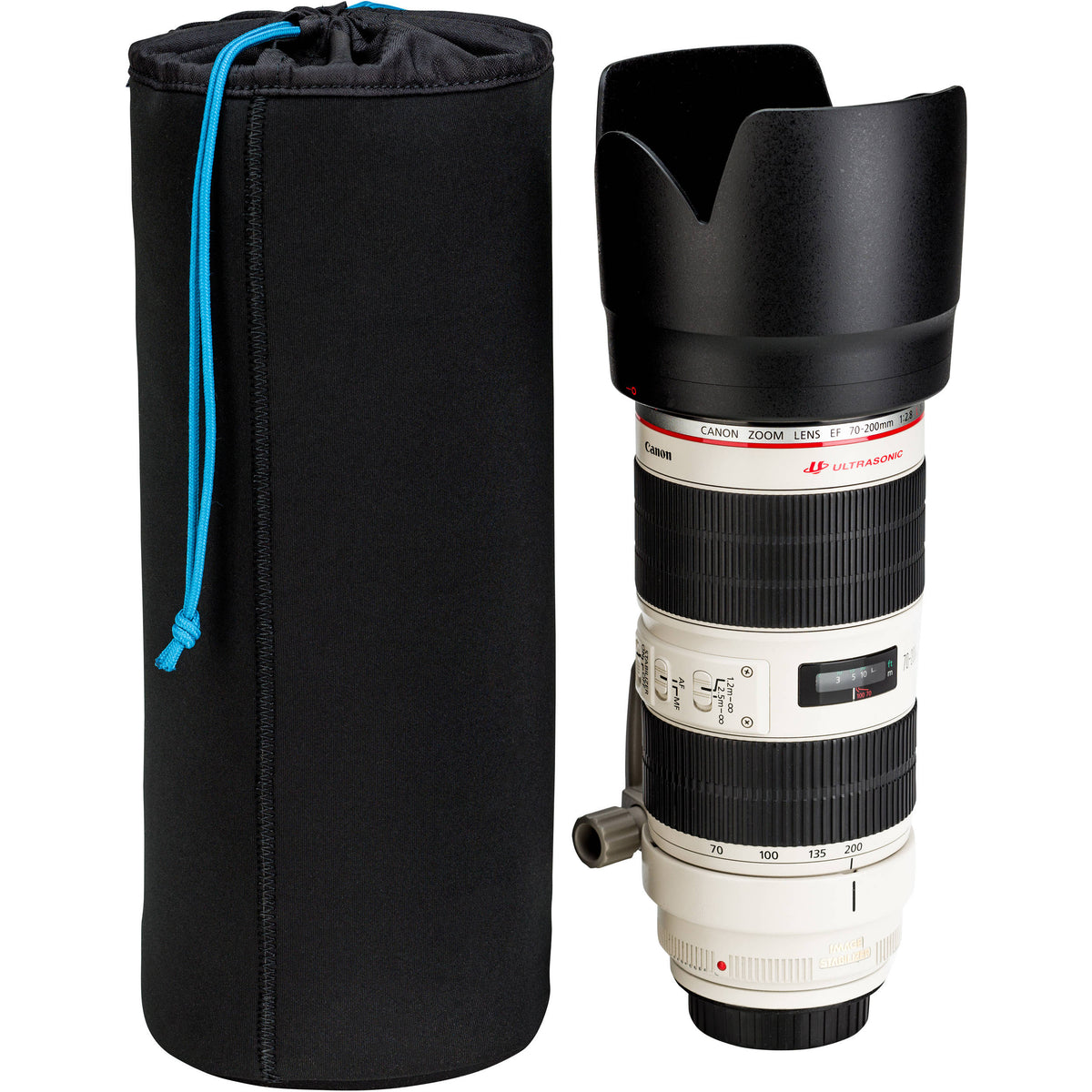 Funda para Lente Tenba blanda neopreno (Negro, 12 x 5") - en uso