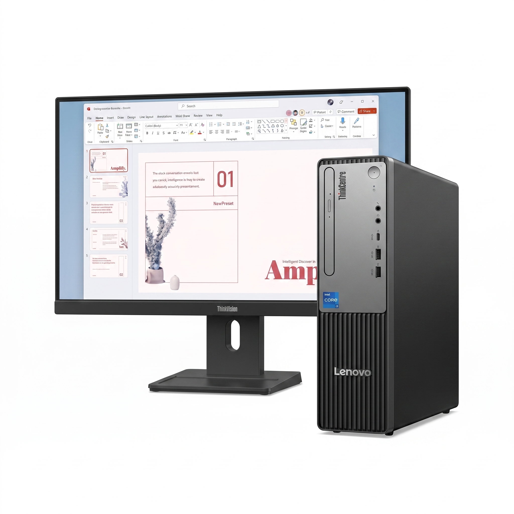 Combo Computador Lenovo ThinkCentre neo 30s Gen 5 - Intel Core i5-13420H - 16 GB - 512 GB SSD + Monitor Lenovo - 1