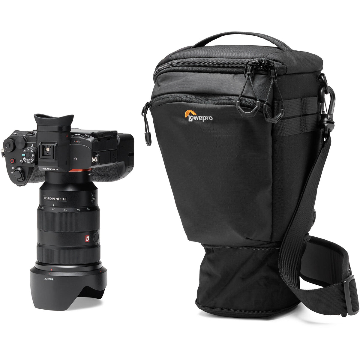 Holster Lowepro ProTactic TLZ 70 Pro AW III (Negro, 5L) - en uso