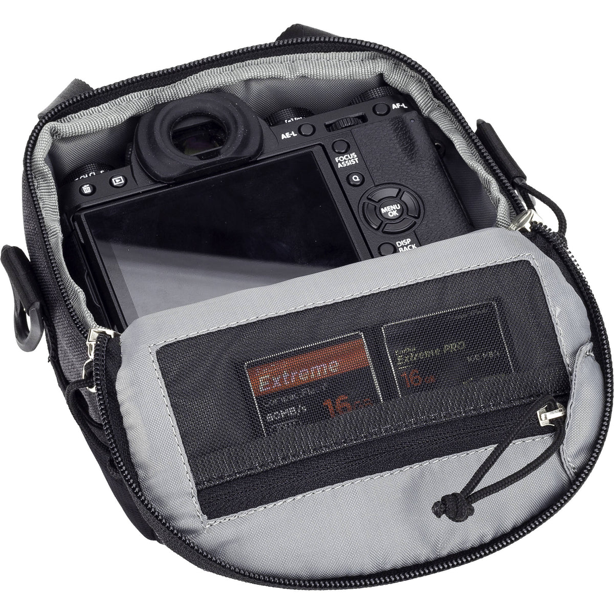 Holster Tamrac Tradewind Zoom Bag 1.4 (Dark Gris) - en uso