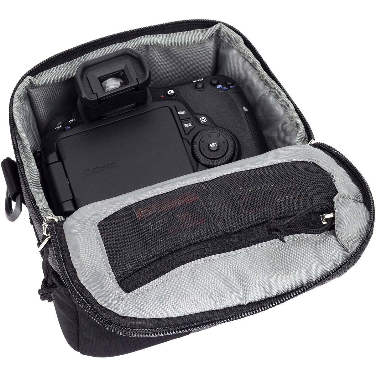 Holster Tamrac Tradewind Zoom Bag 2.4 (Dark Gris) - en uso