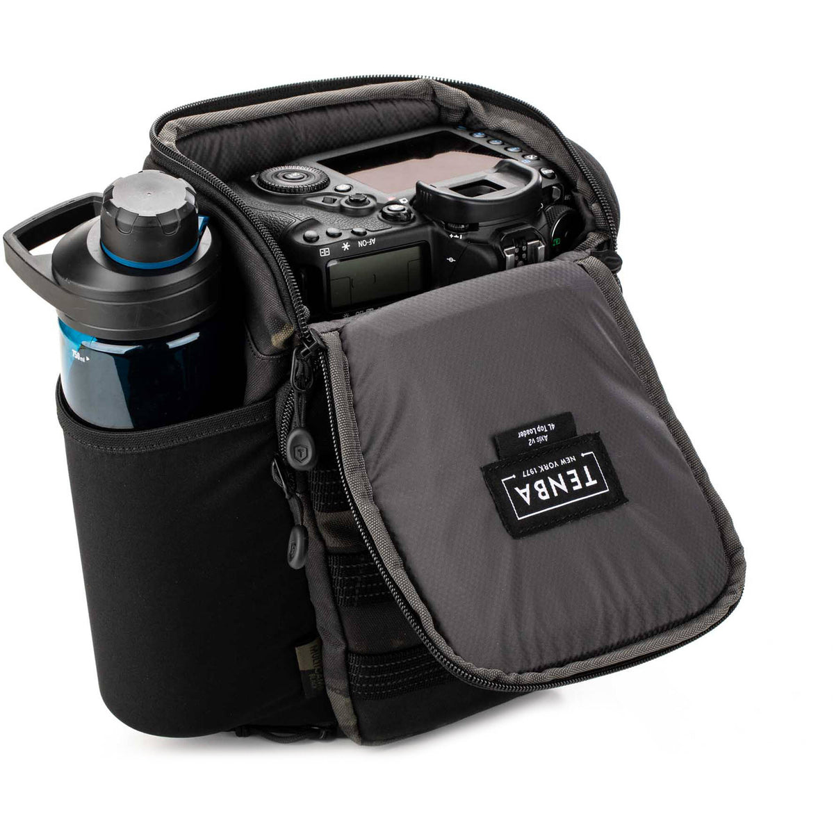 Holster Tenba Axis V2 Top-Loading Bag (Multicam Negro, 4L) - vista trasera
