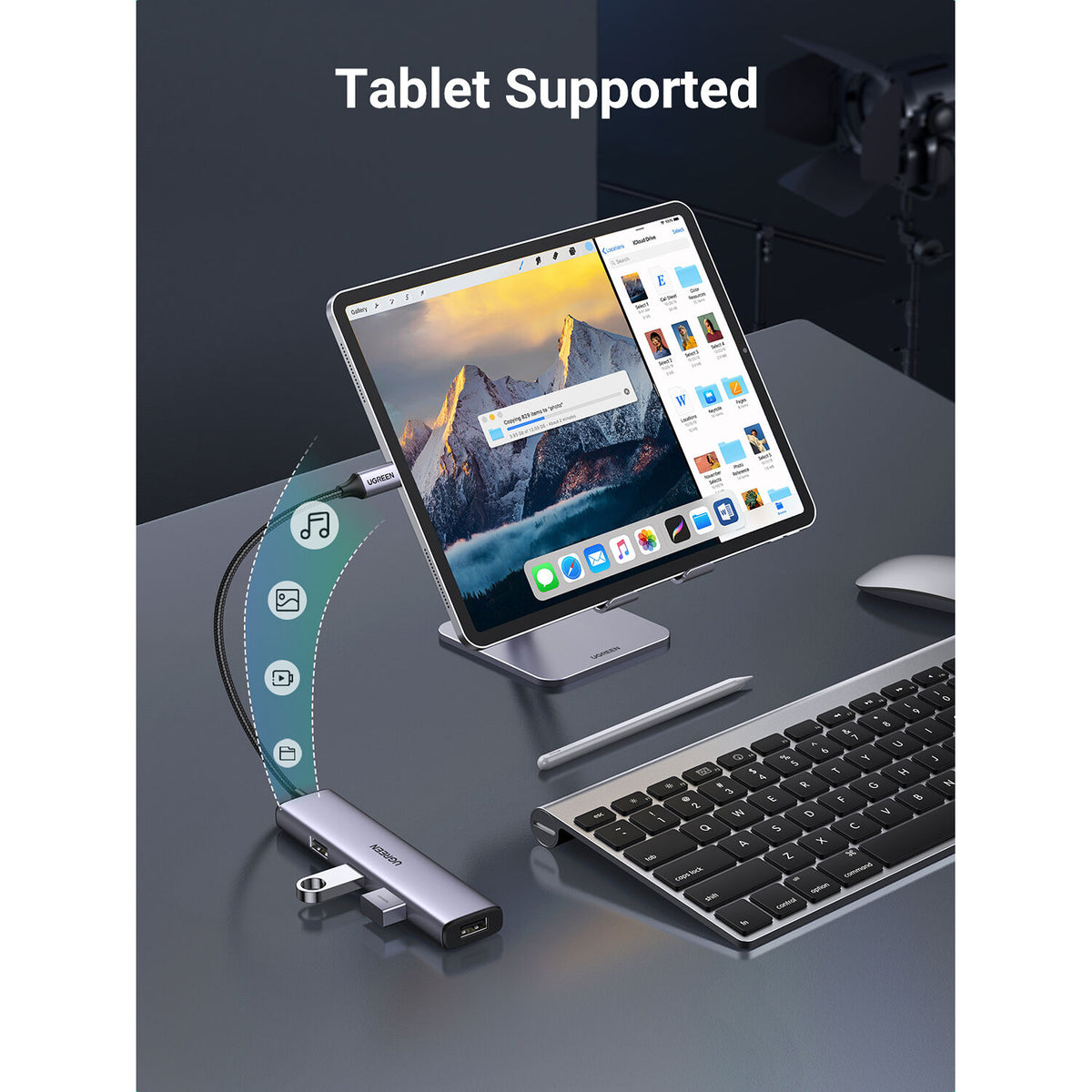 Hub USB UGREEN 4 en 1 USB-C a 4 Puertos USB-A - contenido de la caja