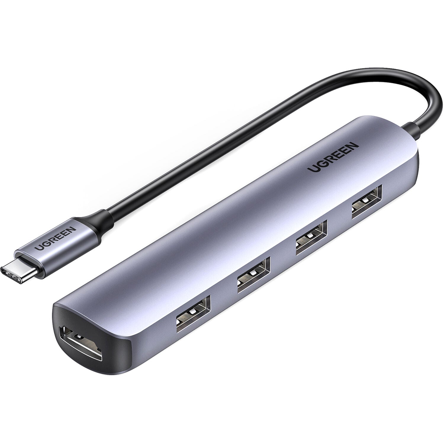Hub USB UGREEN 5 en 1 USB-C con 4 Puertos USB-A y HDMI 4K - vista principal