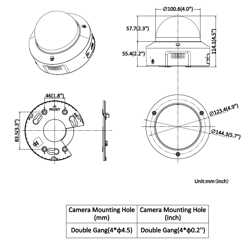 Cámara de Seguridad Hikvision - Domo IP 4 Megapixel - Lente Mot. 2.8 a 12 mm - Conteo de Personas - WDR 140 dB - IDS-2CD