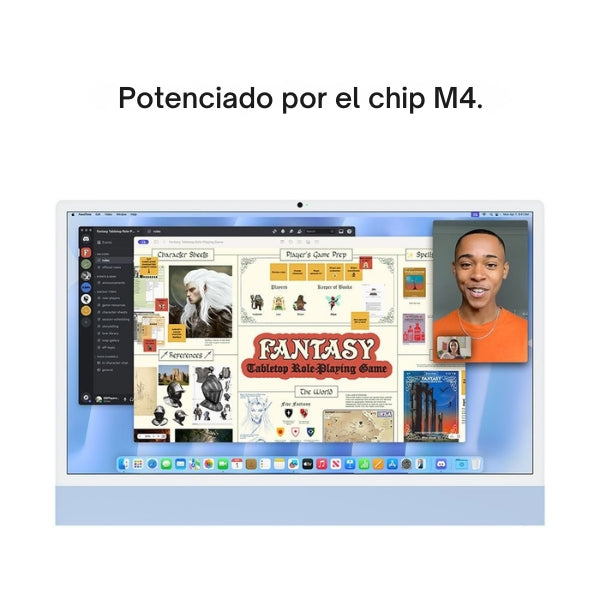 iMac 24" - Apple M4 10-Core CPU - 16GB RAM - 256GB SSD - 10-Core GPU - macOS - Blue - MWV13LL/A