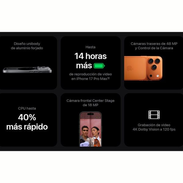 iPhone 17 Pro Max 256GB - Naranja eSIM