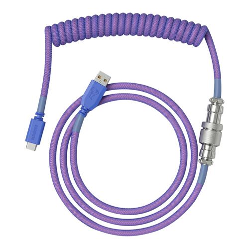 Glorious Coiled USB-C Artisan Braided Keyboard Cable for Mechanical Gaming Keyboards - Neb — vista 1
