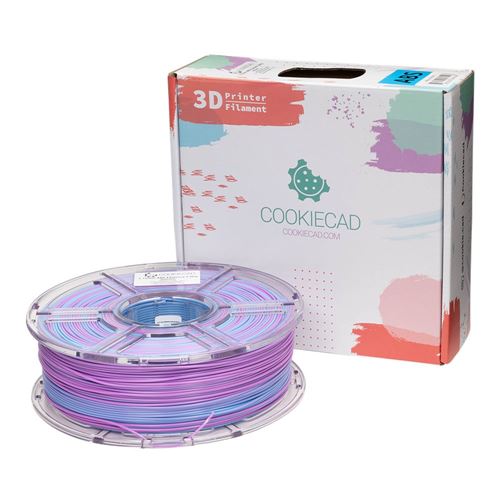Cookiecad 1.75mm ABS Silk 3D Printer Filament Multi-Color 1.0 kg (2.2 lbs.) Spool - Unicor — vista 1