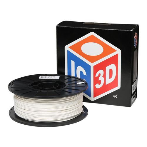 IC3D 1.75mm PETG Recycled 3D Printer Filament Single Color 1.0 kg (2.2 lbs.) Spool - White — vista 1