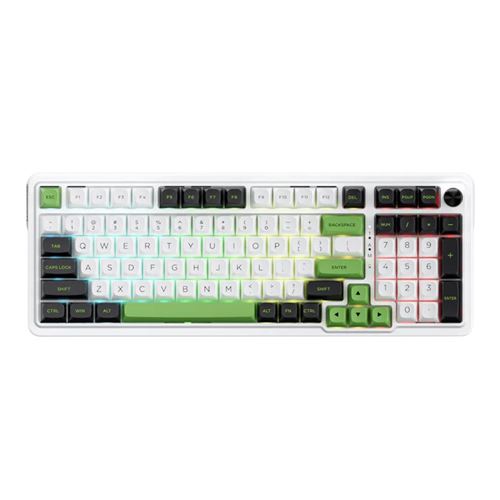 Redragon Eisa MCK686 Pro Max 96% Wireless Mechanical Gaming Keyboard - White/Green — vista 1