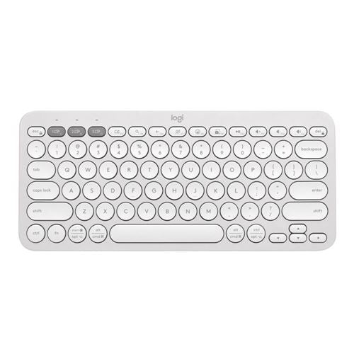 Logitech Pebble Keys 2 K380s Bluetooth Wireless Keyboard - Tonal White — vista 1