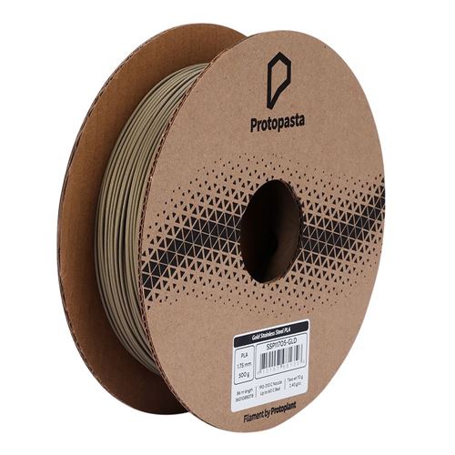 Proto-Pasta 1.75mm Stainless Steel PLA Protopasta 3D Printing Filament
0.5 KG (1.10 lbs.) — vista 1
