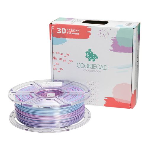 Cookiecad 1.75mm PLA Silk 3D Printer Filament Multi Color Color 1.0 kg (2.2 lbs.) Spool - — vista 1
