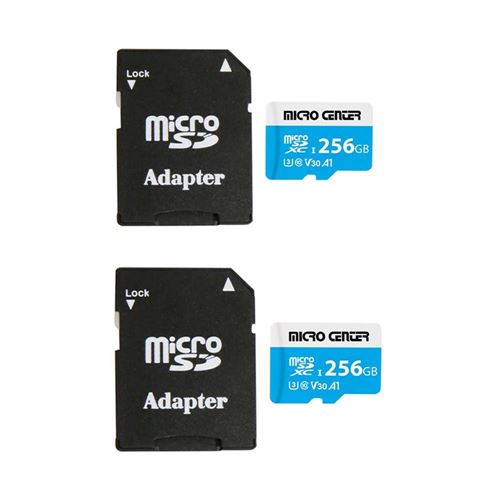 Micro Center 256GB microSDXC Class 10 / U3 / V30 / A1 Flash Memory Card with Adapter — vista 1