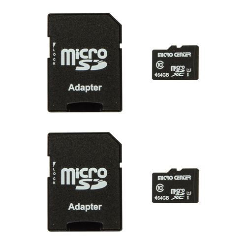 Micro Center 64GB microSDXC Card Class 10 UHS-I C10 U1 Flash Memory Card with Adapter - 2 — vista 1