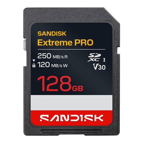 Sandisk 128GB Extreme PRO SDXC Class 10 USH-I V30 Flash Memory Card — vista 1