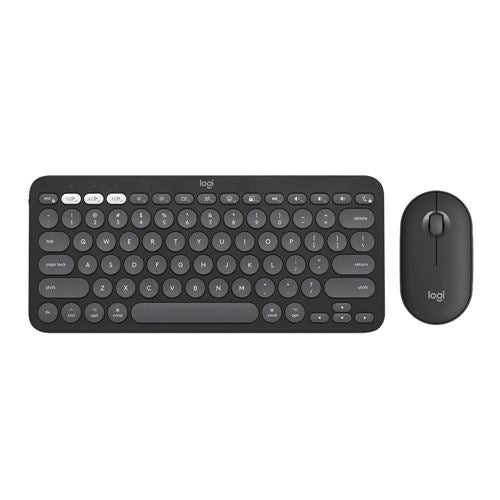 Logitech K380 + M350 Wireless Keyboard and Mouse Combo - Slim Portable Design (Graphite) — vista 1
