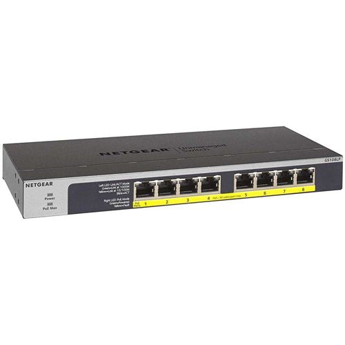 NETGEAR GS108LP 8-Port Gigabit Ethernet Unmanaged PoE Switch
8 x PoE+ at 60W upgradeable, — vista 1