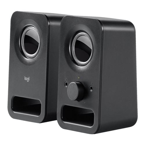 Logitech Multimedia Speakers Z150 Computer Speaker Pair - Midnight Black — vista 1