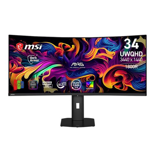 MSI MAG 341CQP QD-OLED X28 34.2" 2K WQHD (3440 x 1440) 280Hz Curved Screen UltaWide Gaming — vista 1