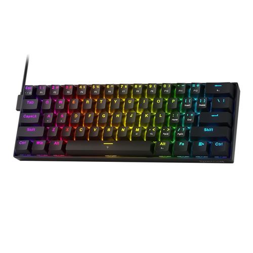 Redragon FIZZ MCK617 Wired Magnetic Hall Effect Gaming Keyboard - Black — vista 1