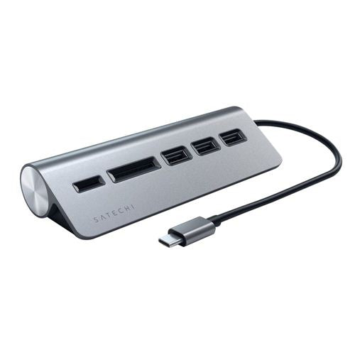 Satechi Type-C Aluminum USB 3.0 Hub & Card Reader — vista 1