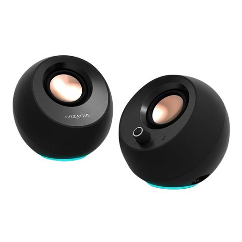 Creative Labs Pebble Pro Minimalist USB-C Computer Speakers - Black — vista 1