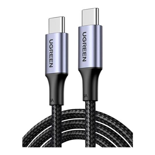 UGreen USB Type-C to USB Type-C Braided Cable 100W, 2M - grey — vista 1