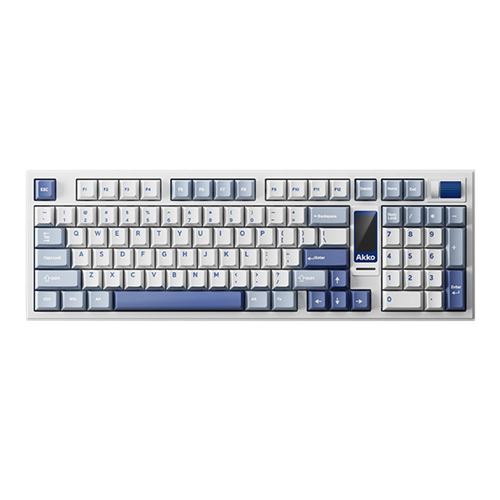 Akko Glacier 5098B Tri-Mode Mechanical Keyboard - White — vista 1