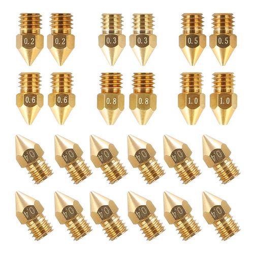 Creality Brass MK8 Nozzle (24 Piece) for Ender-3, Ender-5, CR-10 Series — vista 1