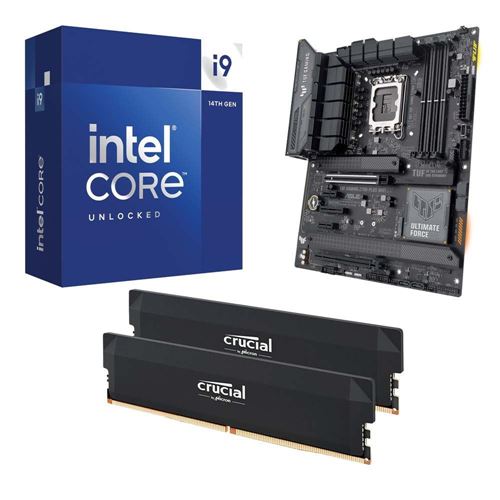 Intel Core i9-14900K, ASUS Z790-Plus TUF Gaming WiFi D5, Crucial Pro 32GB DDR5-6400 Kit, C — vista 1