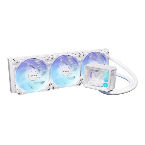 TCOMAS WA300 360mm All in One Liquid CPU Cooling Kit - White — vista 1