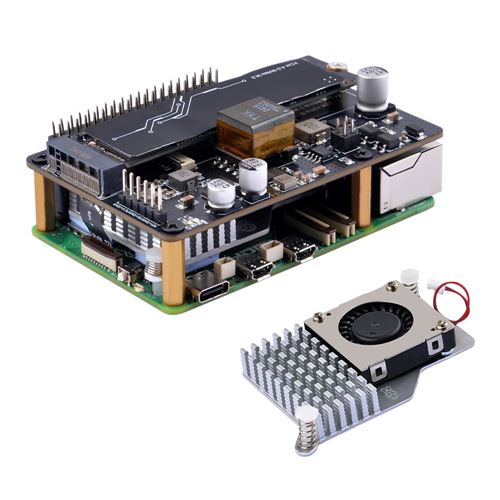 52Pi P33 M.2 NVME M-KEY PoE Hat w/ Official Pi 5 Active Cooler for RPi 5 — vista 1