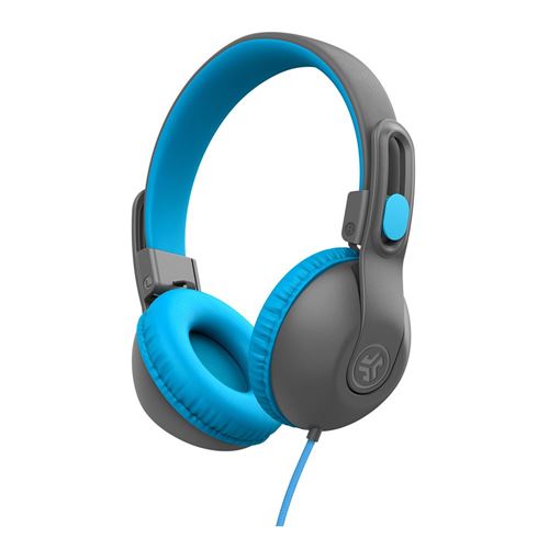 JLab JBuddies Studio 2 On-Ear Kids Wired Headphones - Graphite/Blue — vista 1