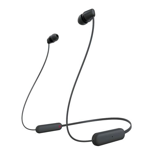 Sony WI-C100 Bluetooth Wireless Earbuds - Black — vista 1