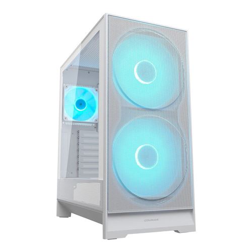 Cougar Airface 180 RGB Tempered Glass ATX Mid-Tower Computer Case - White — vista 1
