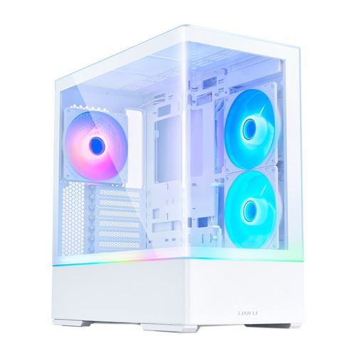 Lian Li CG237 Tempered Glass ATX Mid-Tower Computer Case - White — vista 1