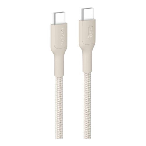 Belkin BoostCharge USB Type-C to USB Type-C 240W 2.0 Cable (Sand) - 2 Meter — vista 1