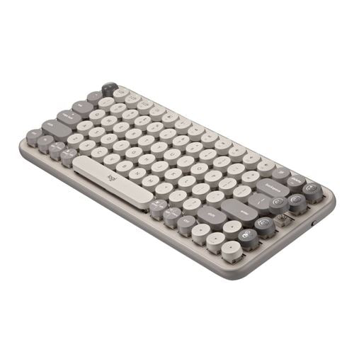 Logitech POP Keys Wireless Mechanical Keyboard With Emoji Keys - Mist — vista 1