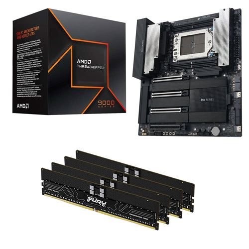 AMD Ryzen Threadripper 9960X, ASUS TRX50 SAGE Pro WS WiFi CEB, Kingston Fury Renegade Pro — vista 1