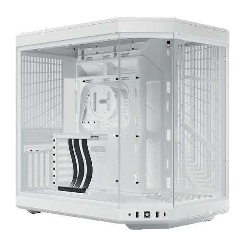 HYTE Y70 Dual Chamber Tempered Glass ATX Mid-Tower Computer Case - Snow White — vista 1