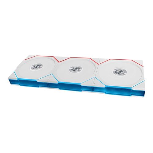 Lian Li UNI FAN TL FLEX 120mm Fluid Dynamic Case Fan - White (3 Pack) — vista 1