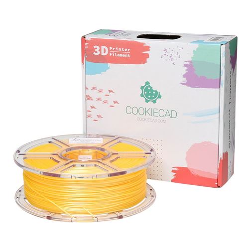 Cookiecad 1.75mm PLA 3D Printer Filament Single Color 1.0 kg (2.2 lbs.) Spool - Solar Flar — vista 1
