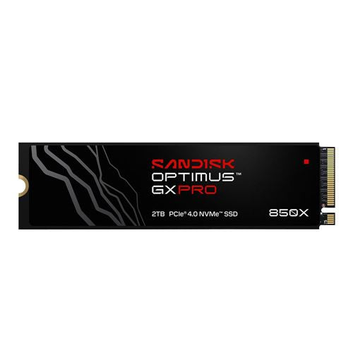 Sandisk Optimus GX PRO 850X 2TB BiCS TLC 3D NAND PCIe Gen 4 x4 NVMe M.2 Internal SSD — vista frontal del disco