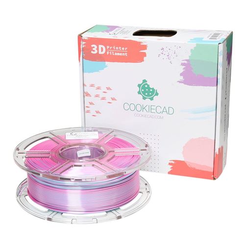 Cookiecad 1.75mm PLA Silk 3D Printer Filament Dual Color Color 1.0 kg (2.2 lbs.) Spool - U — vista 1
