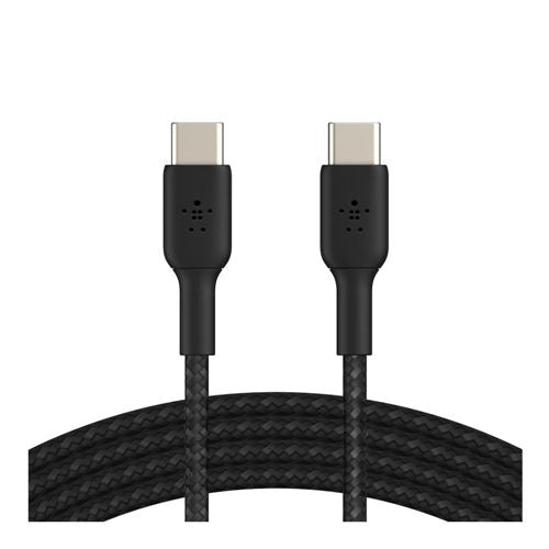 Belkin BOOST CHARGE Braided USB Type-C to USB Type-C Cable (Black) - 6.6ft — vista 1