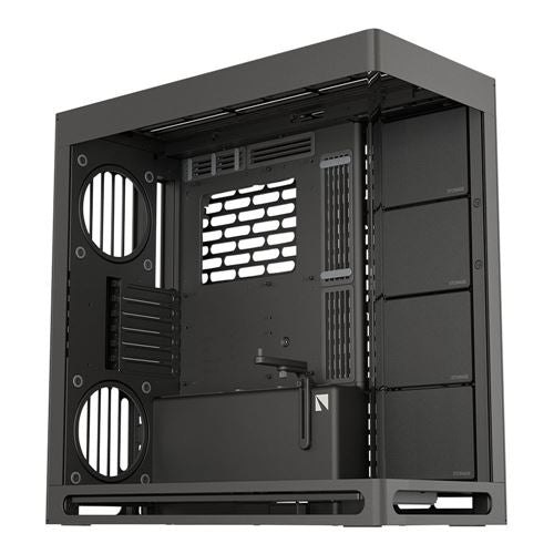 HAVN HS 420 Dual-Chamber Tempered Glass ATX Mid-Tower Computer Case - Black — vista 1