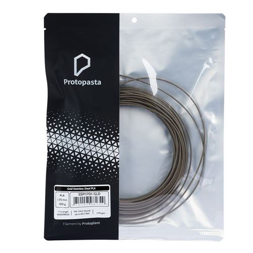 Proto-Pasta 1.75mm Stainless Steel PLA Protopasta 3D Printing Filament
100.00 g (3.52 oz. — vista 1